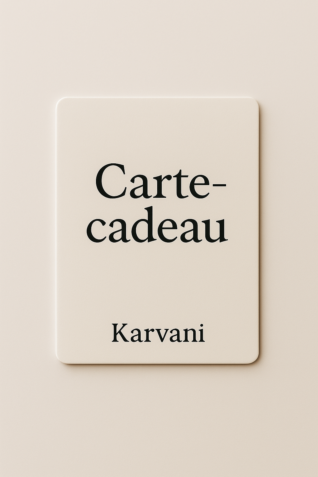 Carte cadeau Karvani